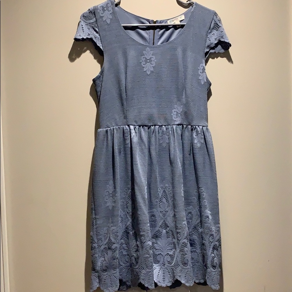 Blue lace dress